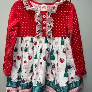 Wildflowers Red and White Holiday Dress
